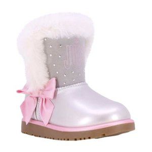 Juicy Couture Toddler Winyer Boots Pink & Rhinestones With Pink Bow